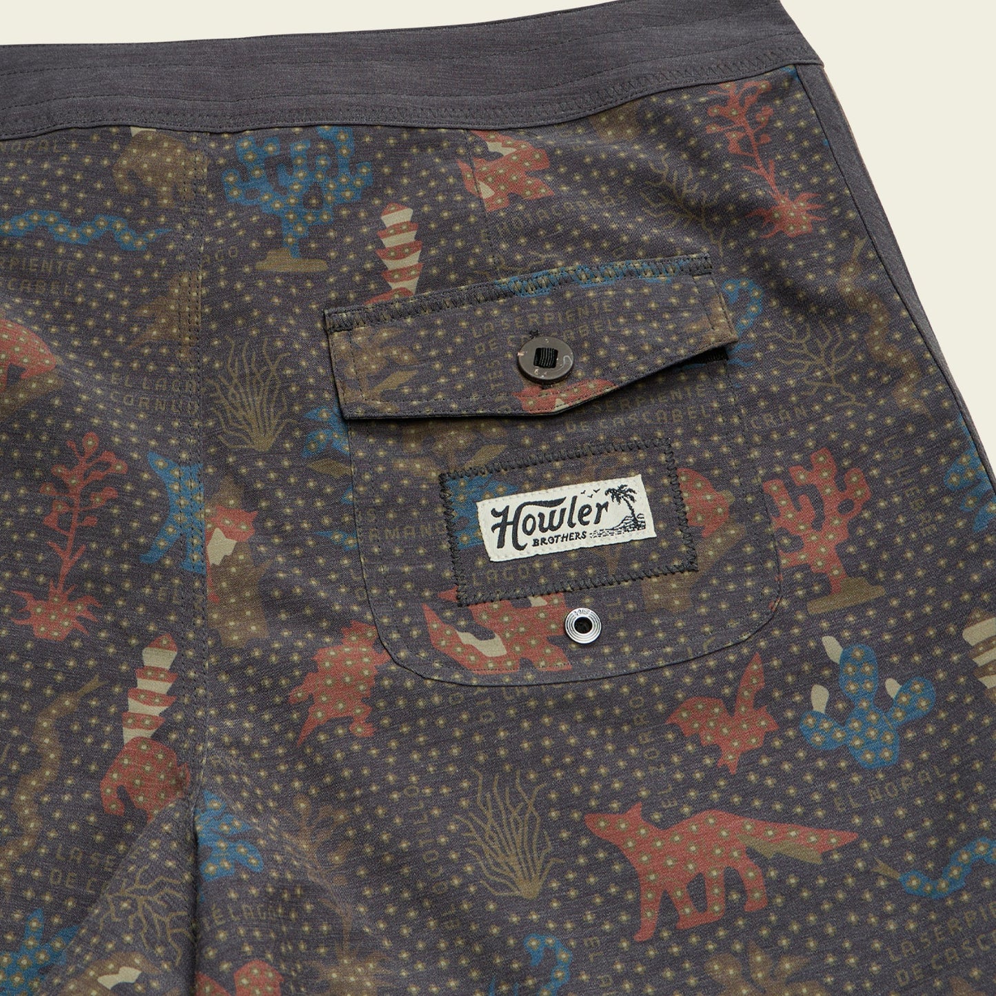 Bruja Boardshorts 18.5" - Ecosistema : Antique Black - View 5