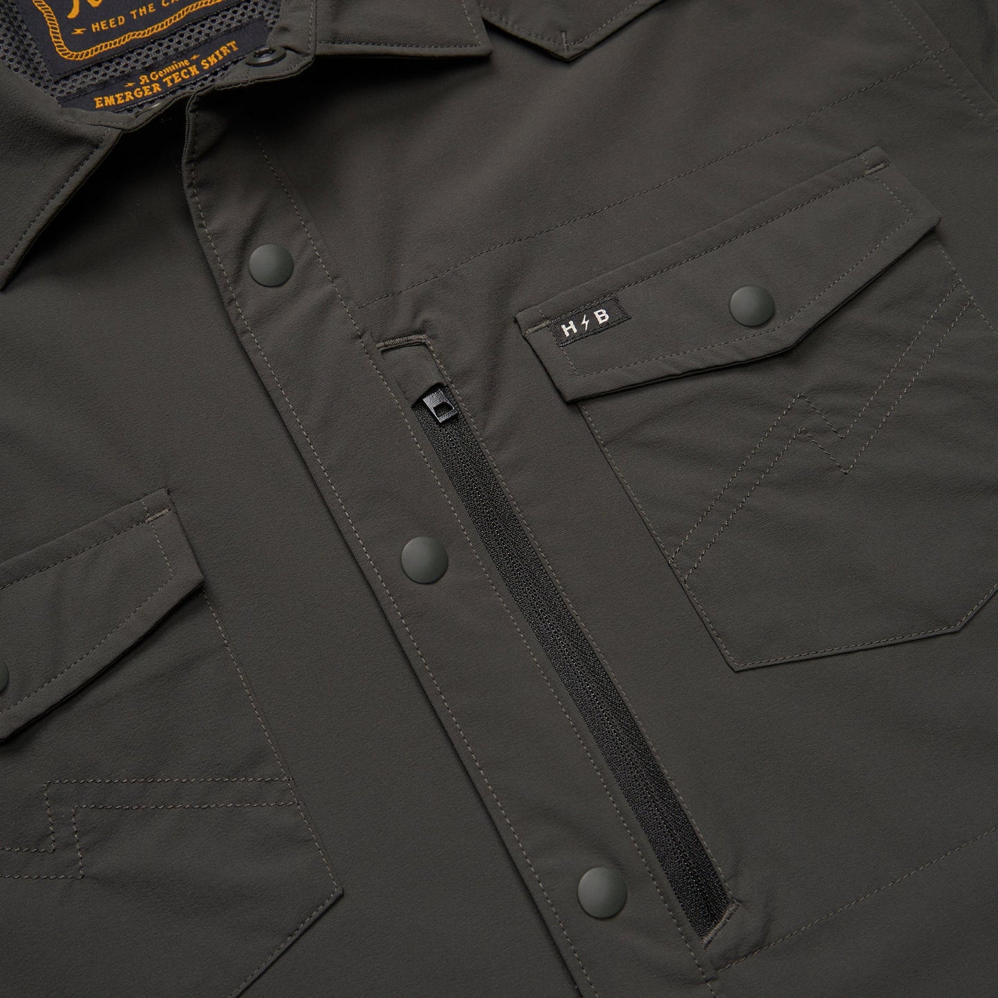 Emerger Tech Longsleeve - Antique Black - View 6