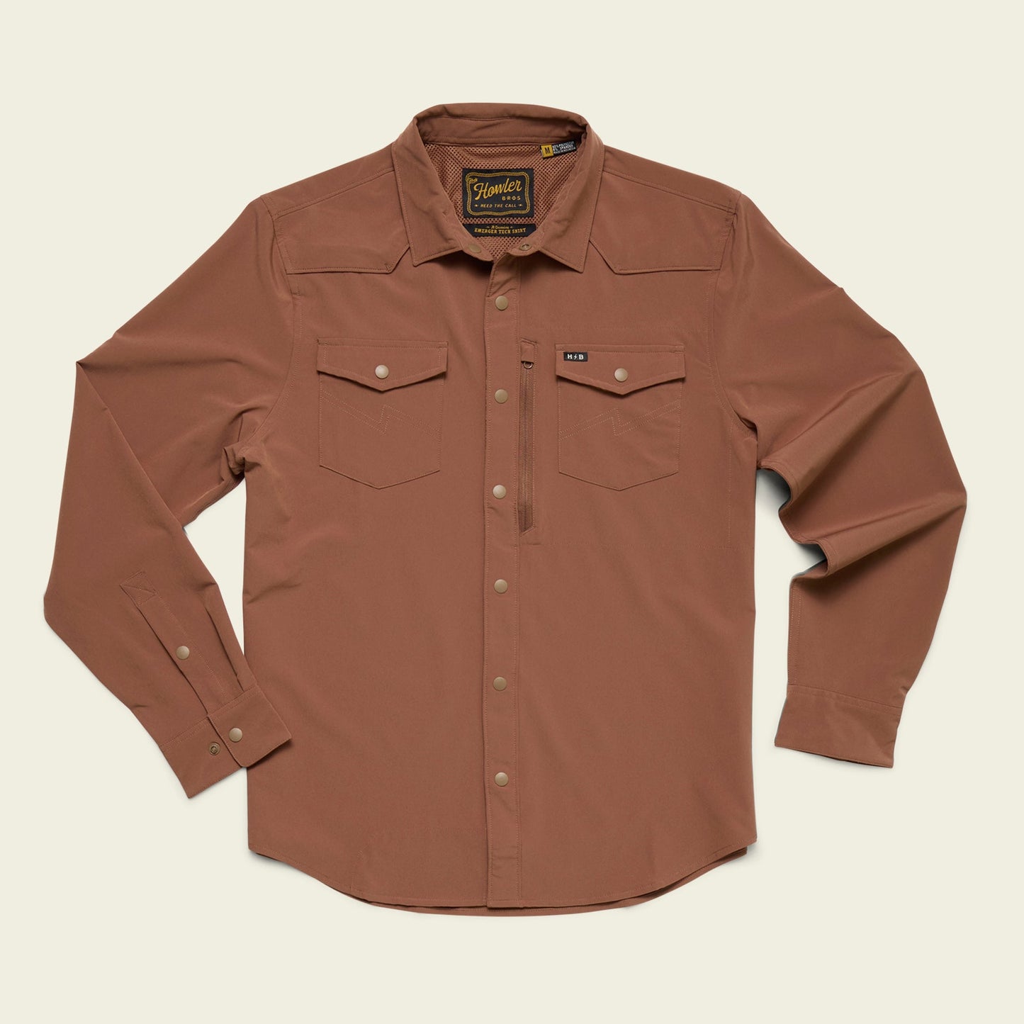 Emerger Tech Longsleeve - Mink Brown - View 1