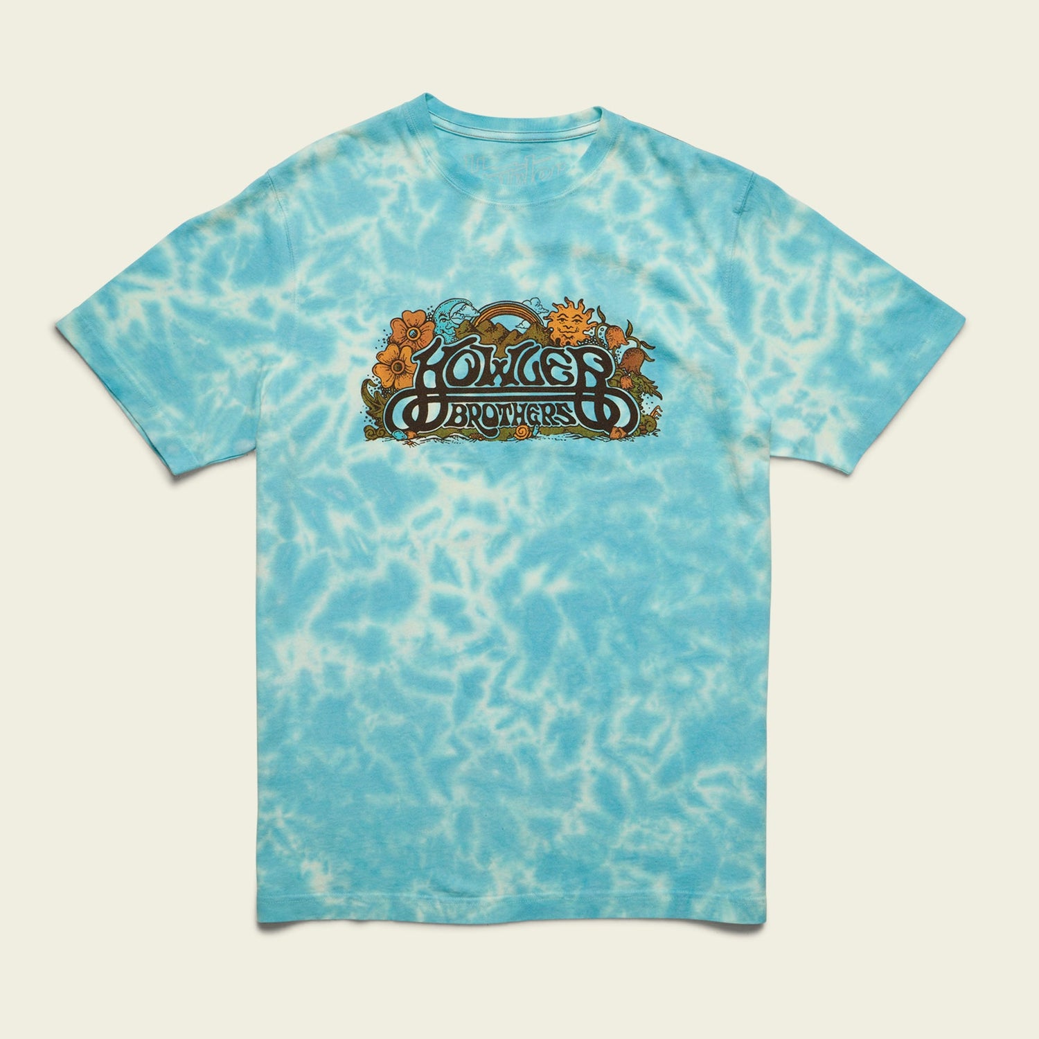 Verdant Valley Cotton T-Shirt - Sky Dye