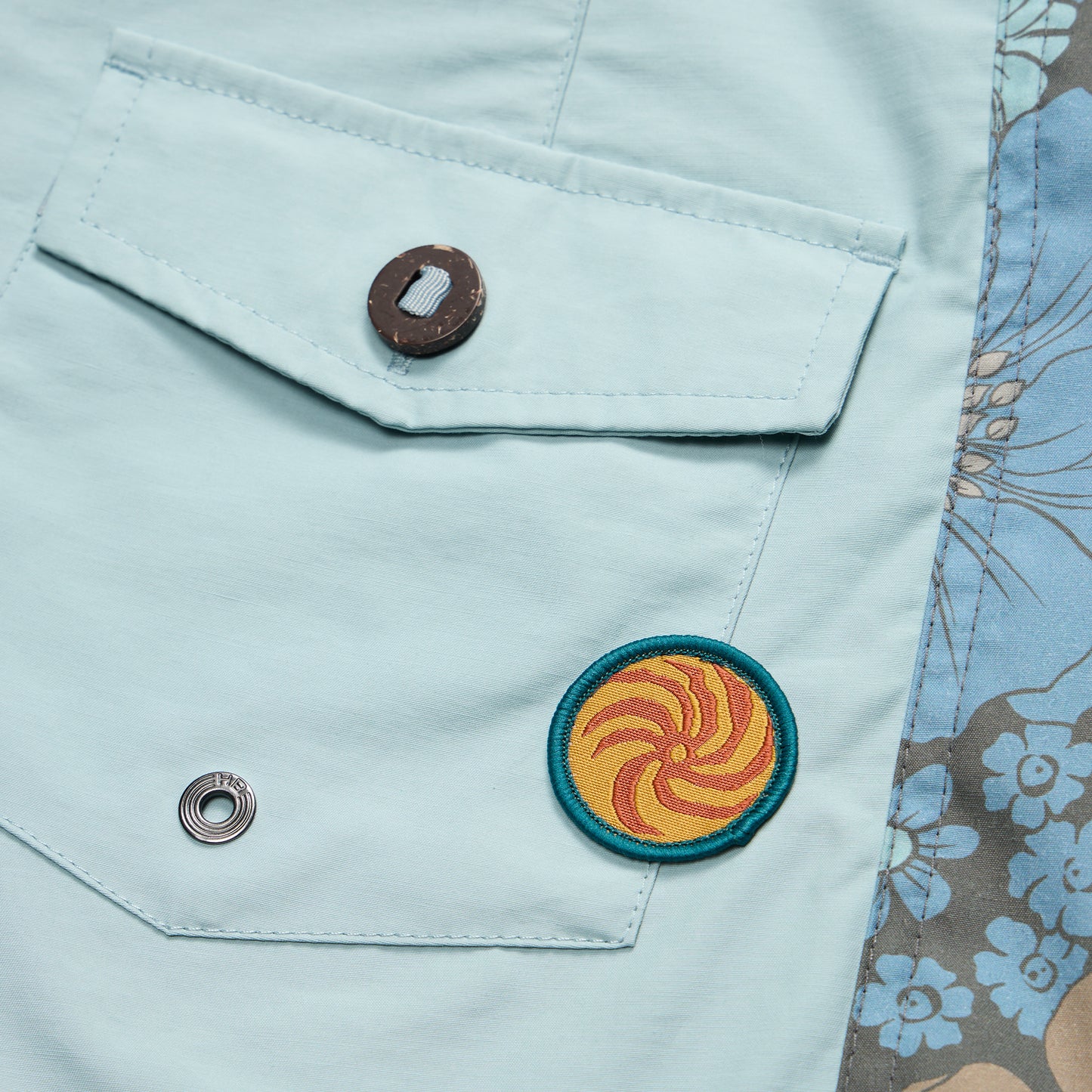 Ensueño Boardshorts 18" - Flower Power : Pool Blue - View 6