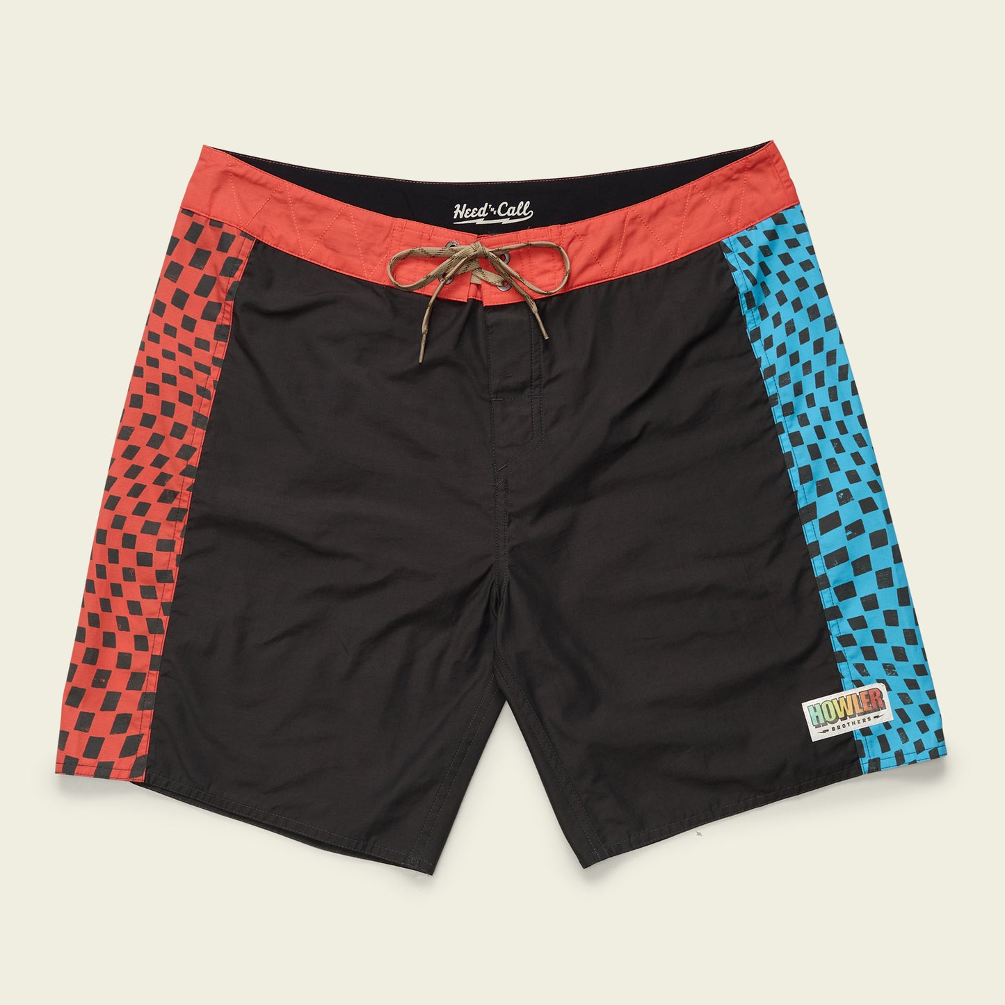 Ensueño Boardshorts 18" - Warped Checkers : Antique Black - View 1