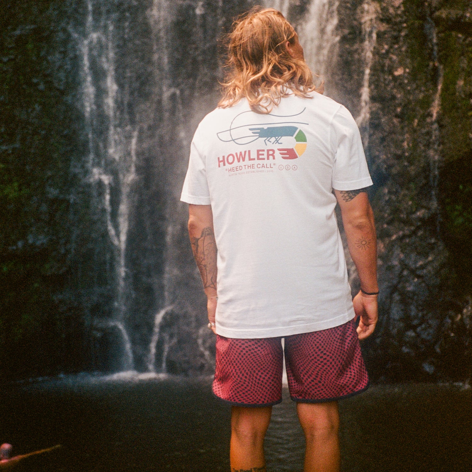 Warlock Tech Boardshorts 17" - Warped Checkers : Red River - View 7