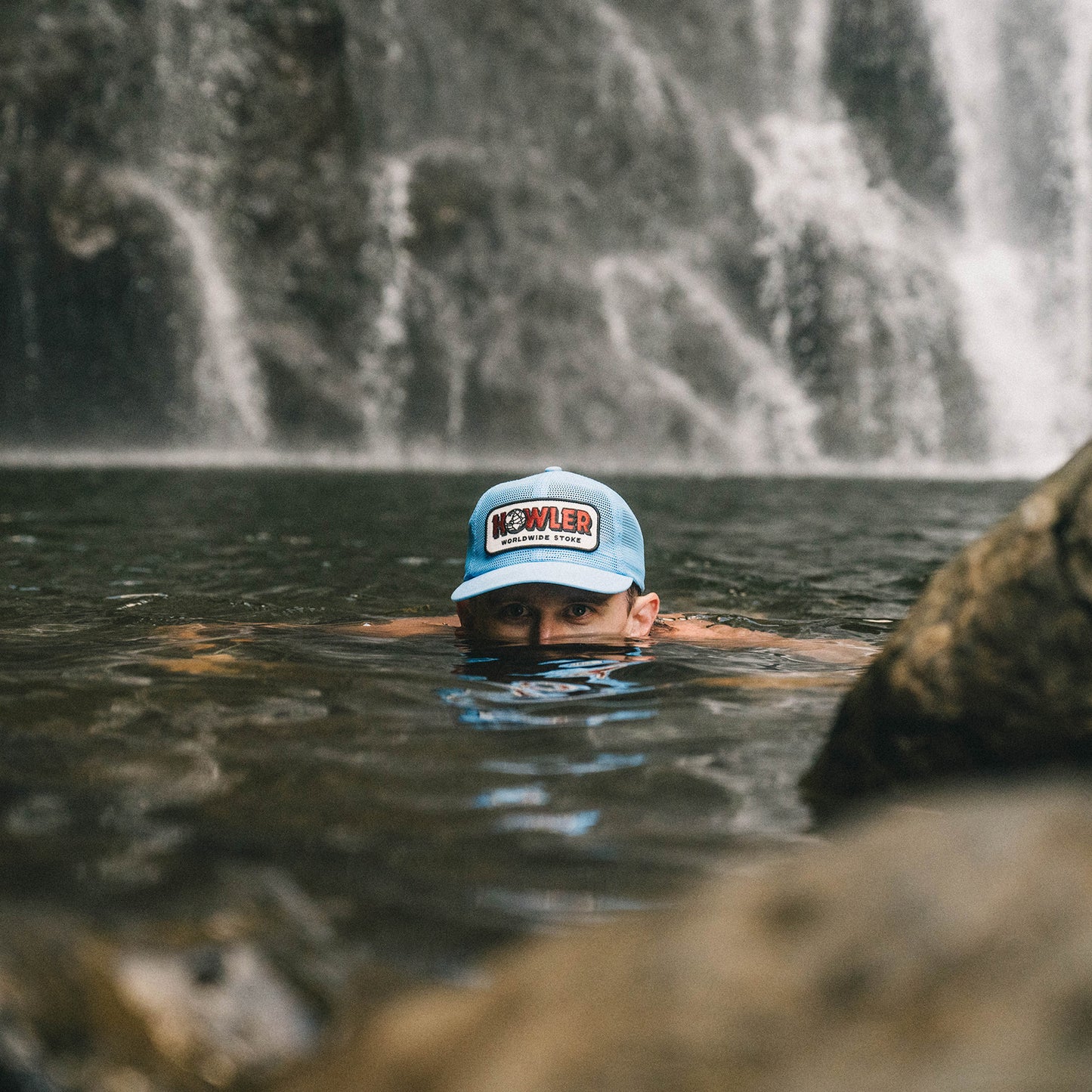 Worldwide Stoke Snapback - Light Blue - View 2