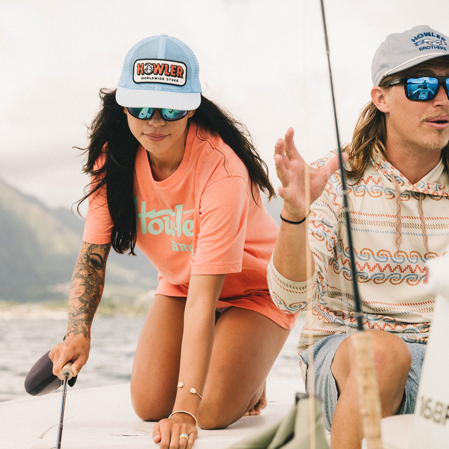 Worldwide Stoke Snapback - Light Blue - View 4