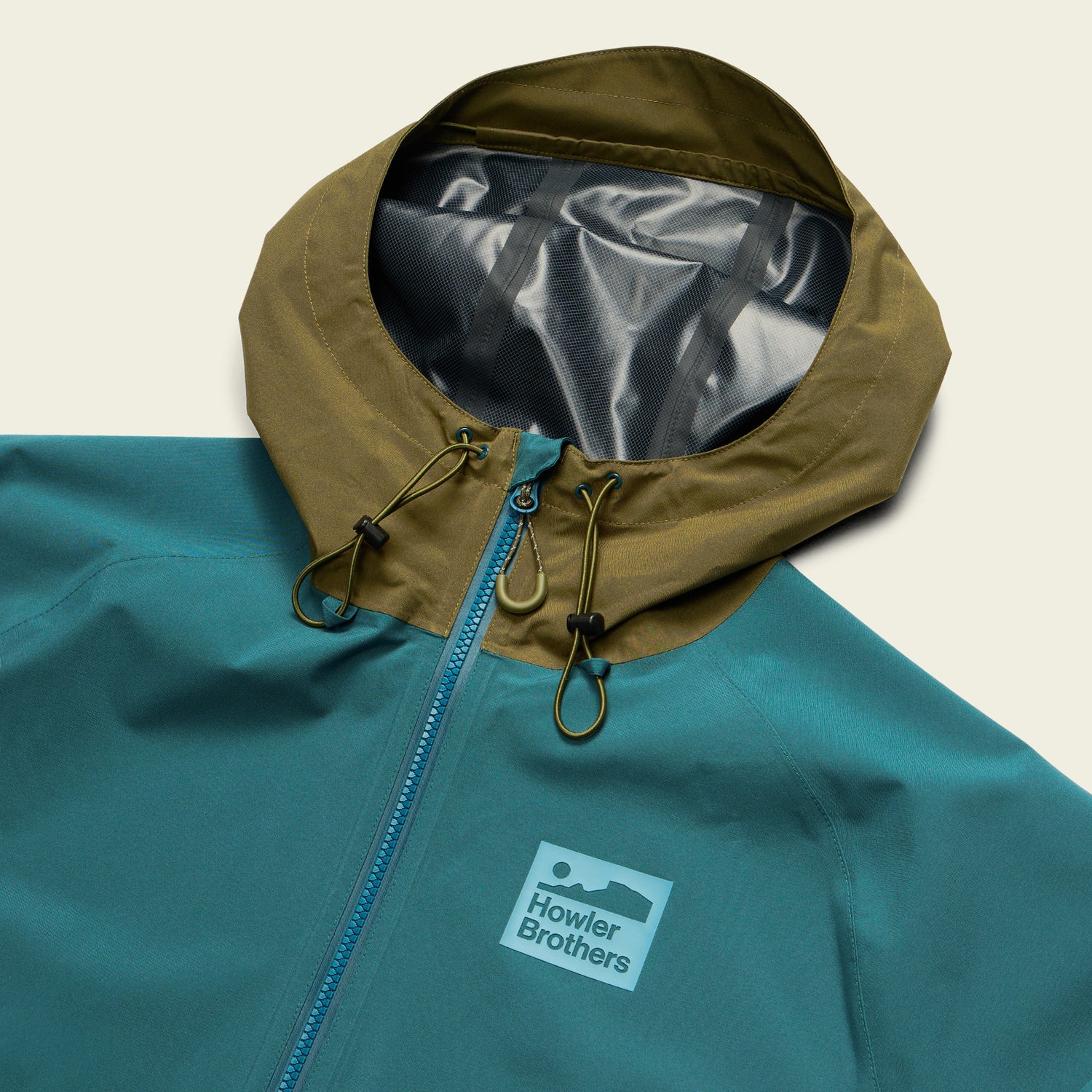 Storm Splitter Rain Shell - Dark Teal / Dark Olive - View 4