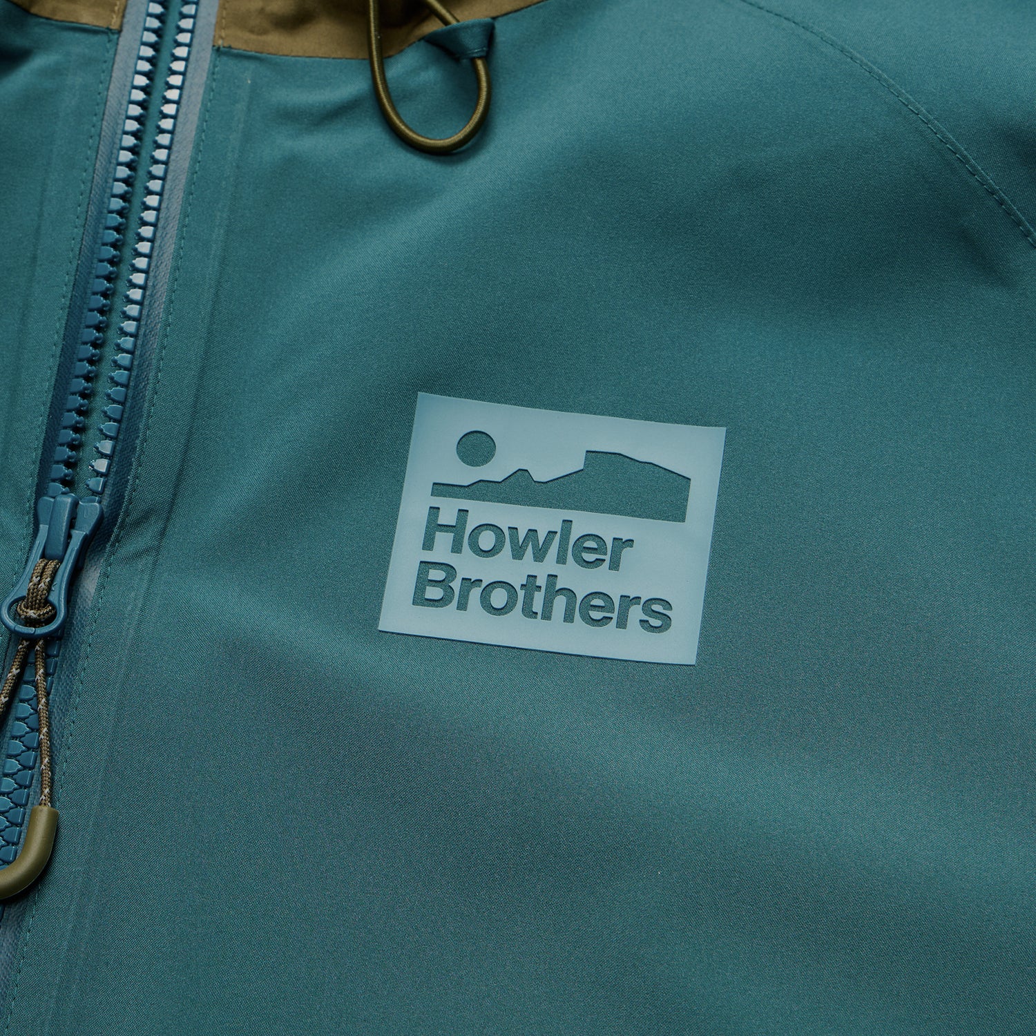 Storm Splitter Rain Shell - Dark Teal / Dark Olive - View 8