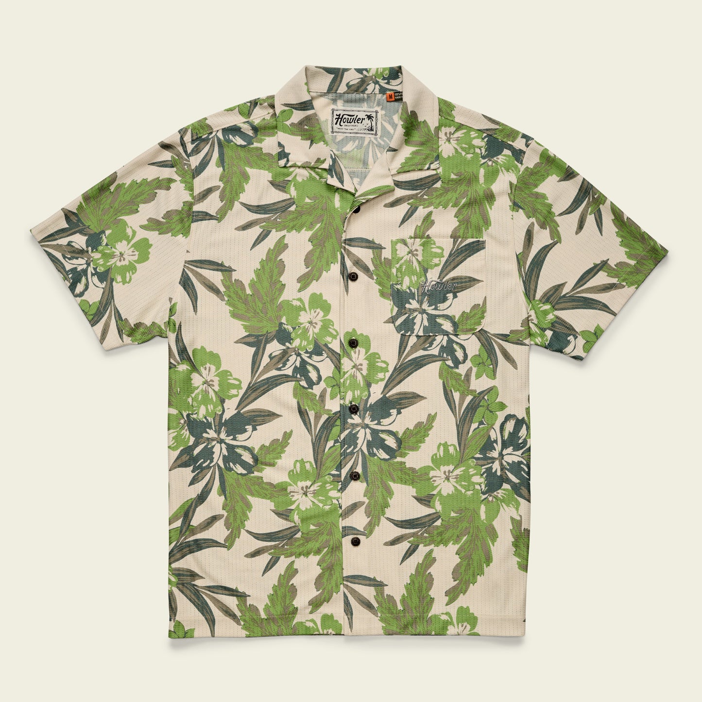 Palapa Tech Shirt - Flagler Floral : Off White - View 1