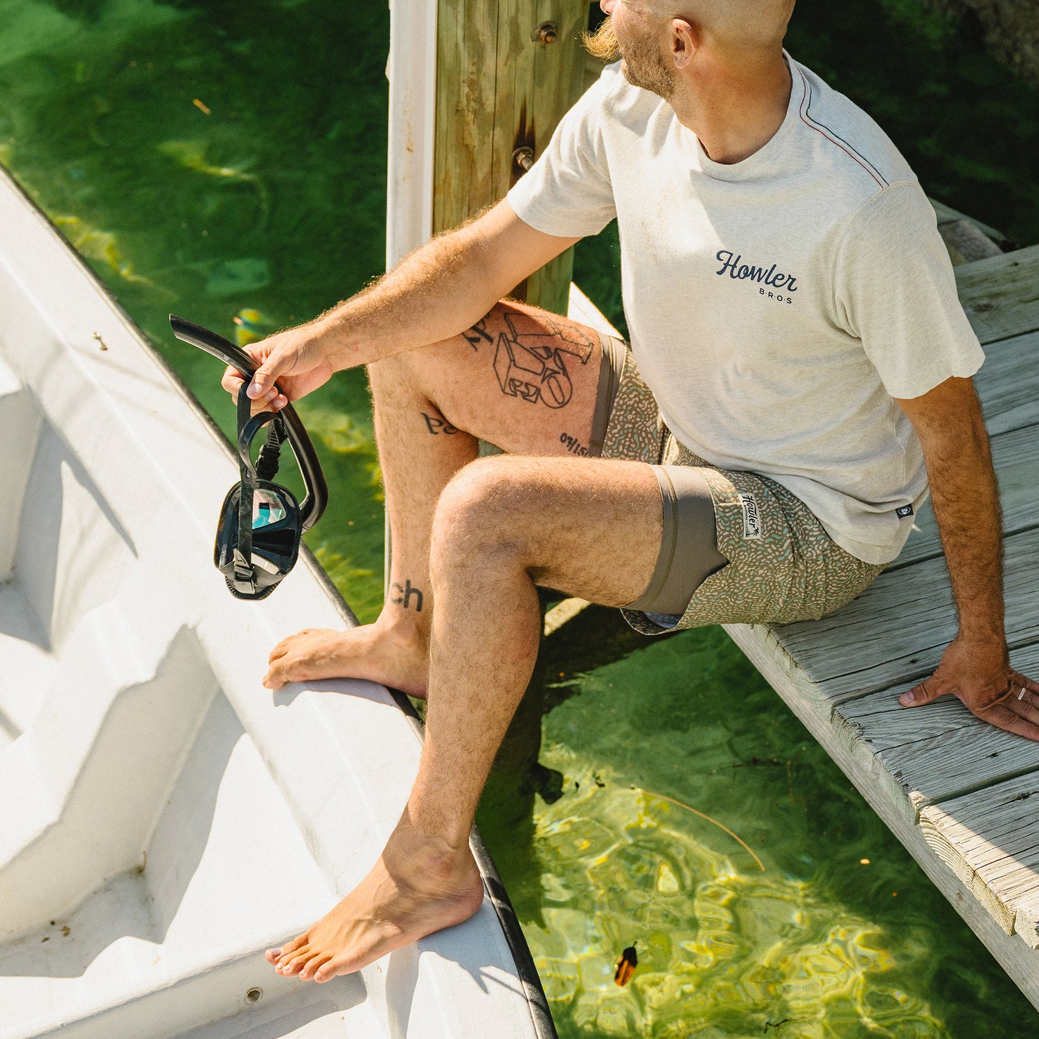 Deep Set Boardshorts - Pond Patterns : Mermaid