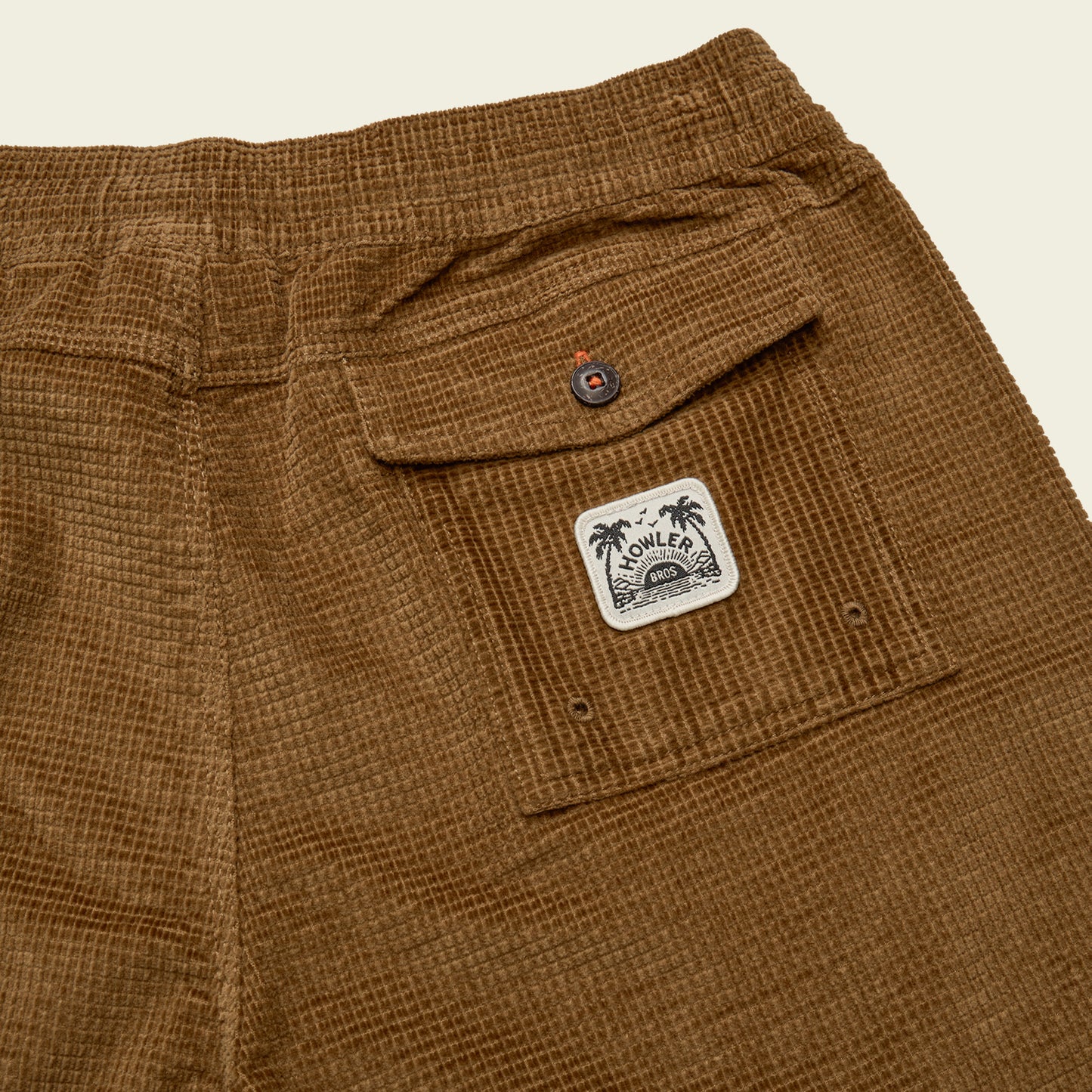 Pressure Drop Cord Shorts - Grid : British Khaki - View 6