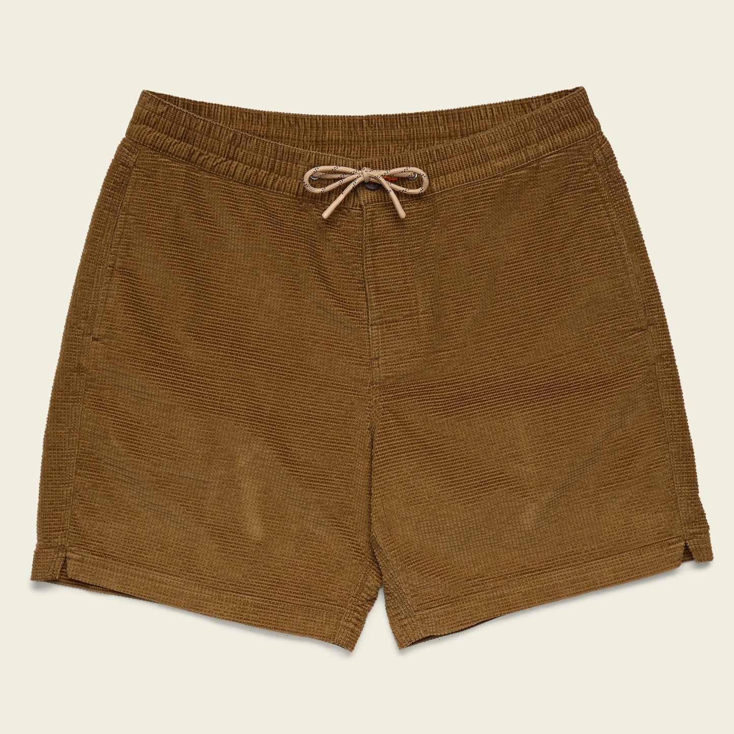 Pressure Drop Cord Shorts - Grid : British Khaki - View 1