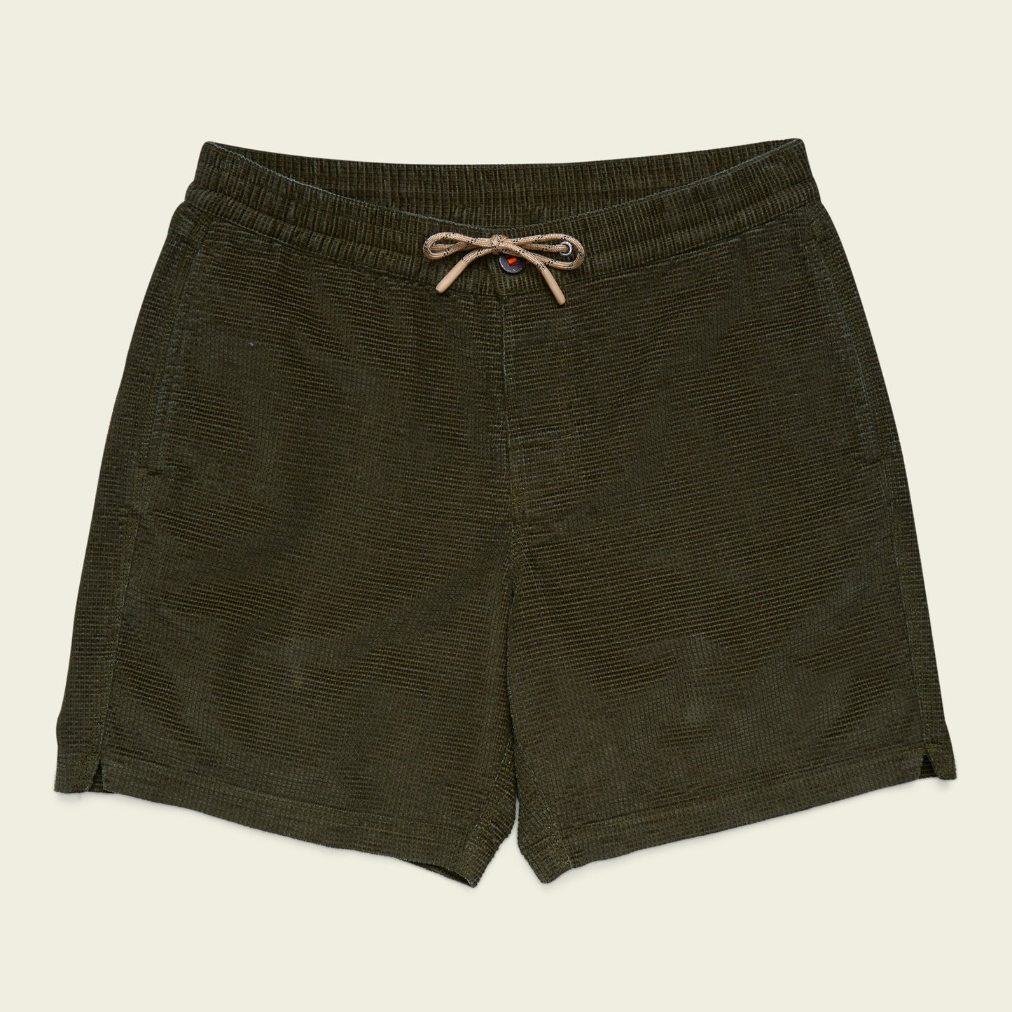 Pressure Drop Cord Shorts - Grid : Dark Olive - View 1
