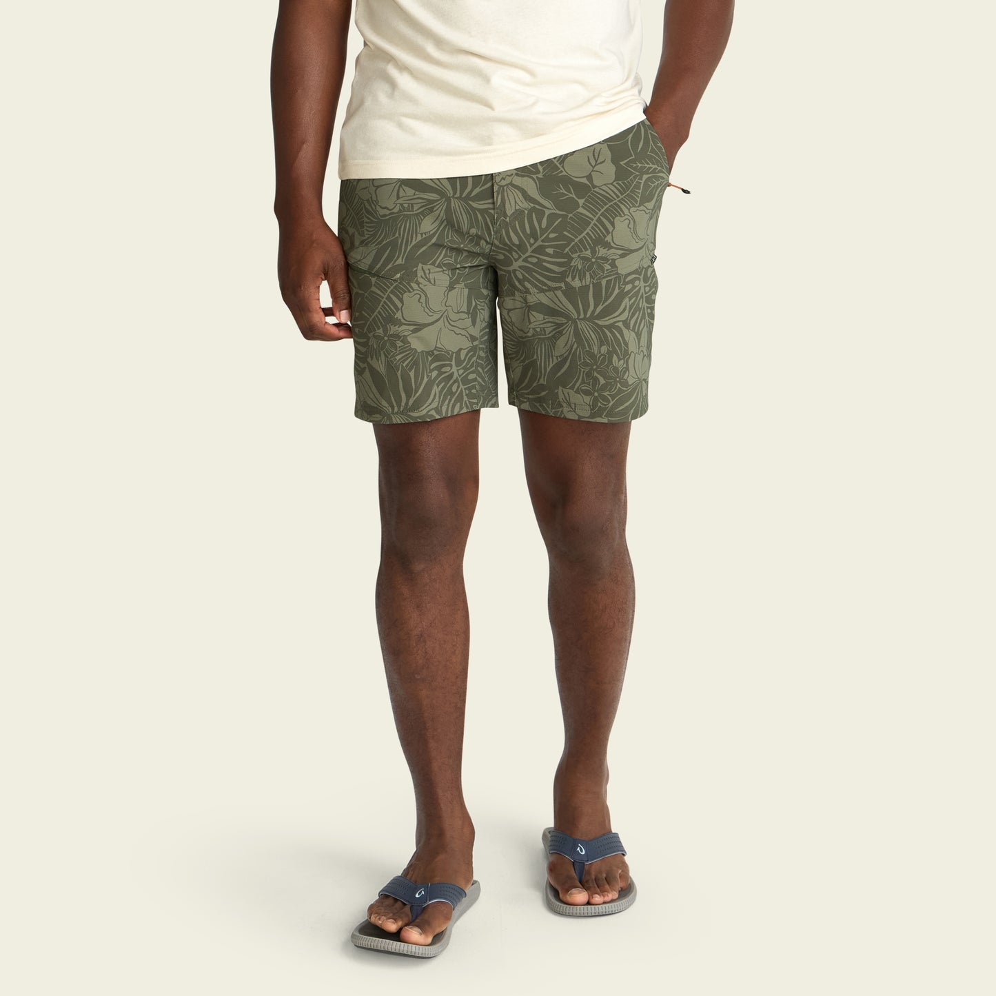 Shoalwater Tech Shorts - Tropic Noir : Vetiver - View 3