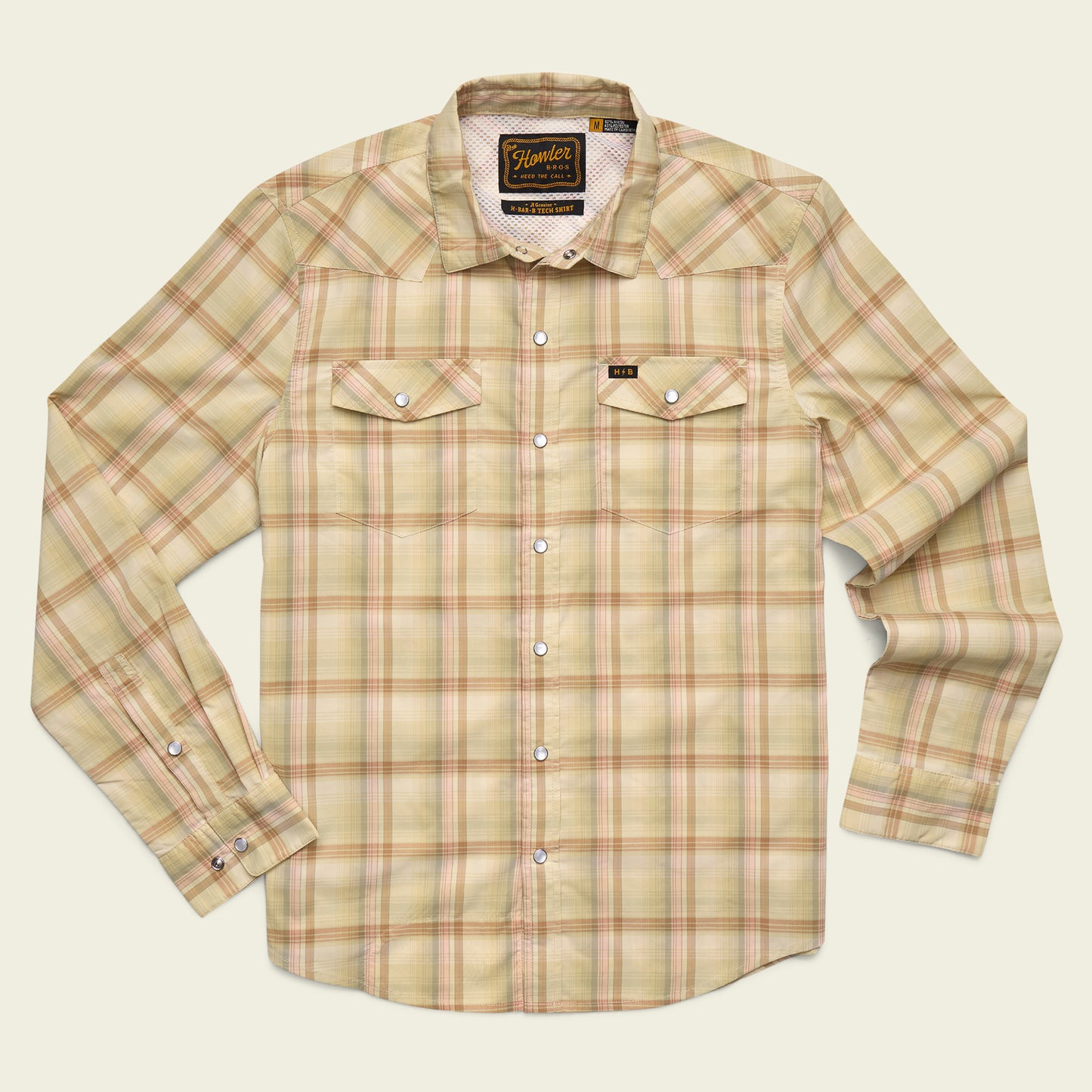 H Bar B Tech Longsleeve - Isley Plaid : Hemp - View 1