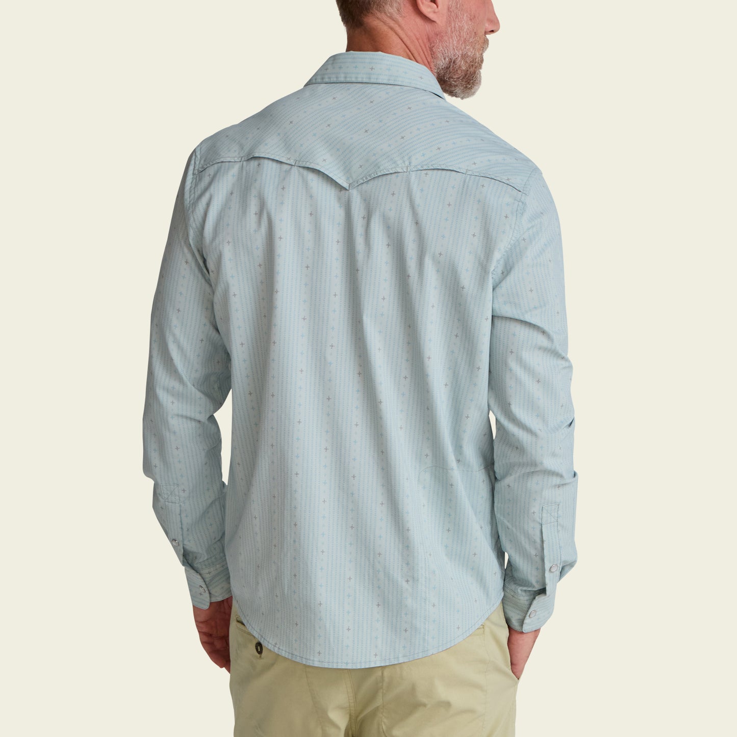 H Bar B Tech Longsleeve - Supernova Stripe : Ash Blue - View 6