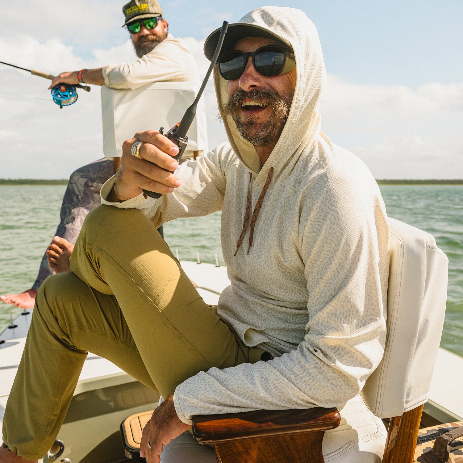Loggerhead Hoodie - Pond Patterns : Bone