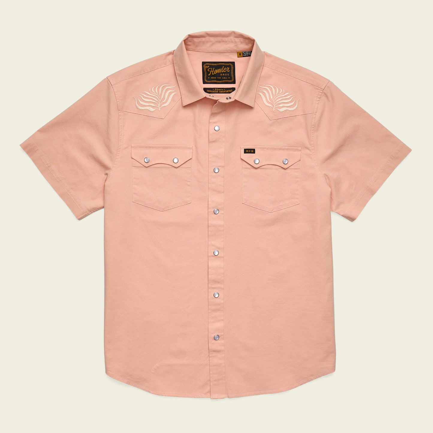 Crosscut Deluxe Shortsleeve Shirt - Seagrass : Coral Oxford - View 1