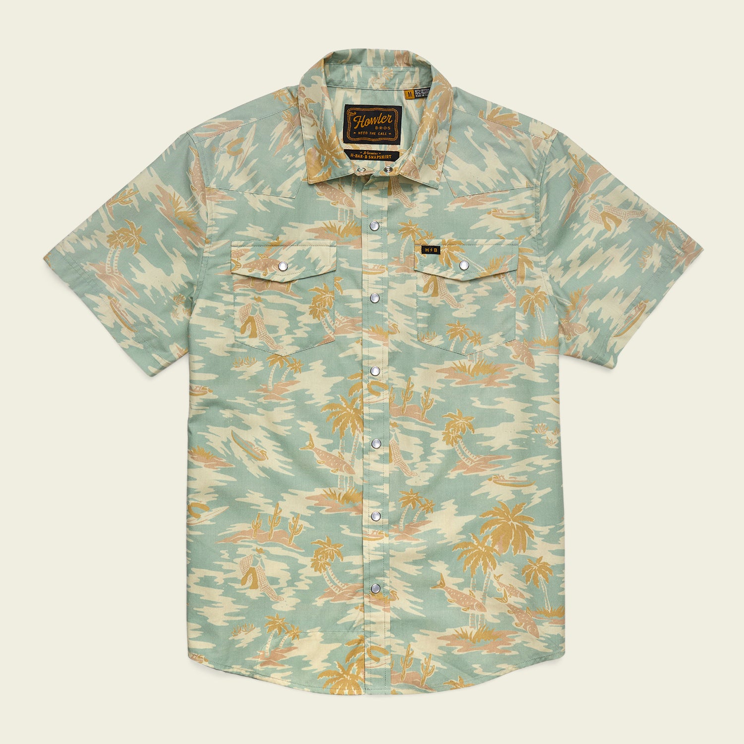 H Bar B Snapshirt - Dreamland : Seafoam