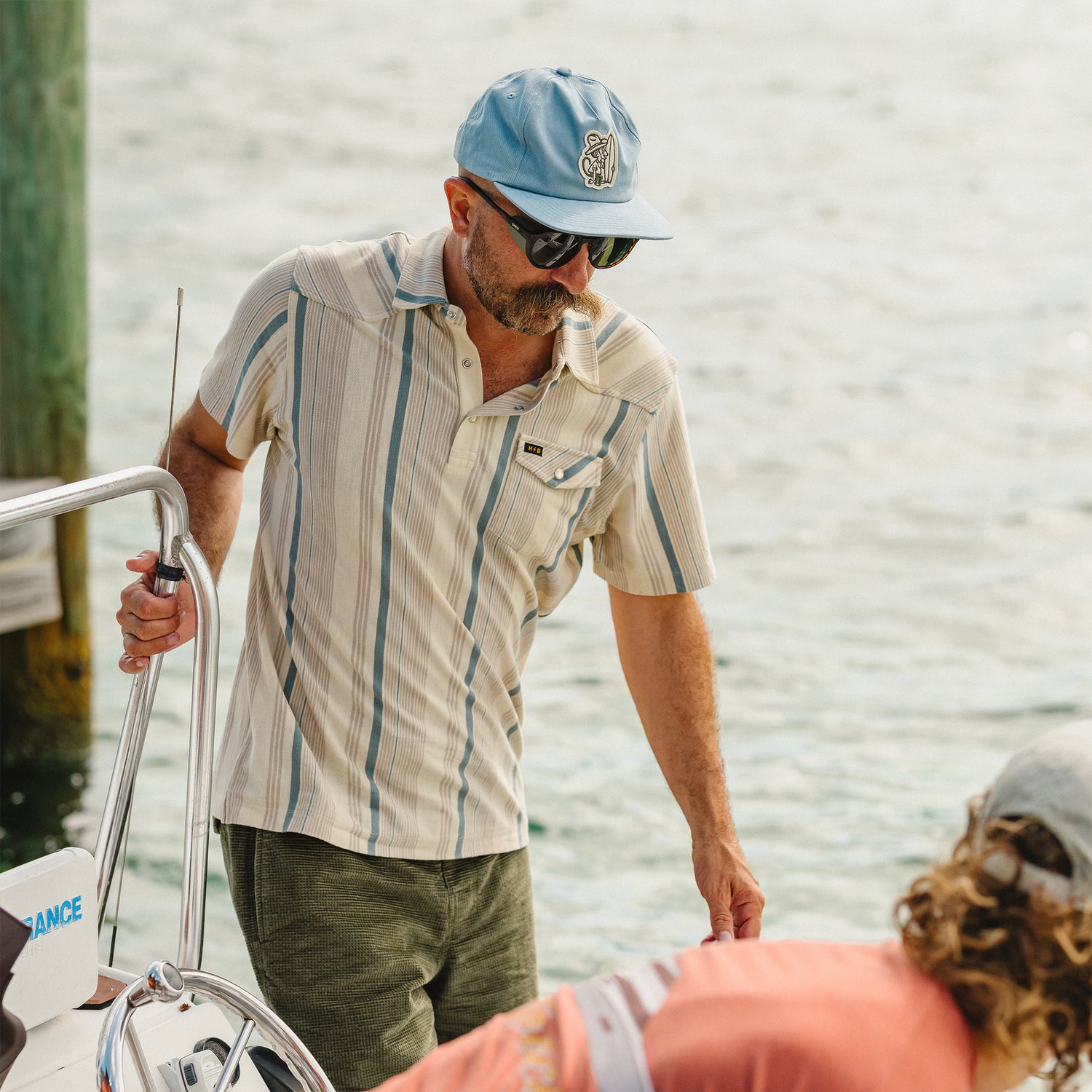 Ranchero Polo - Old Bill Stripe : Limestone