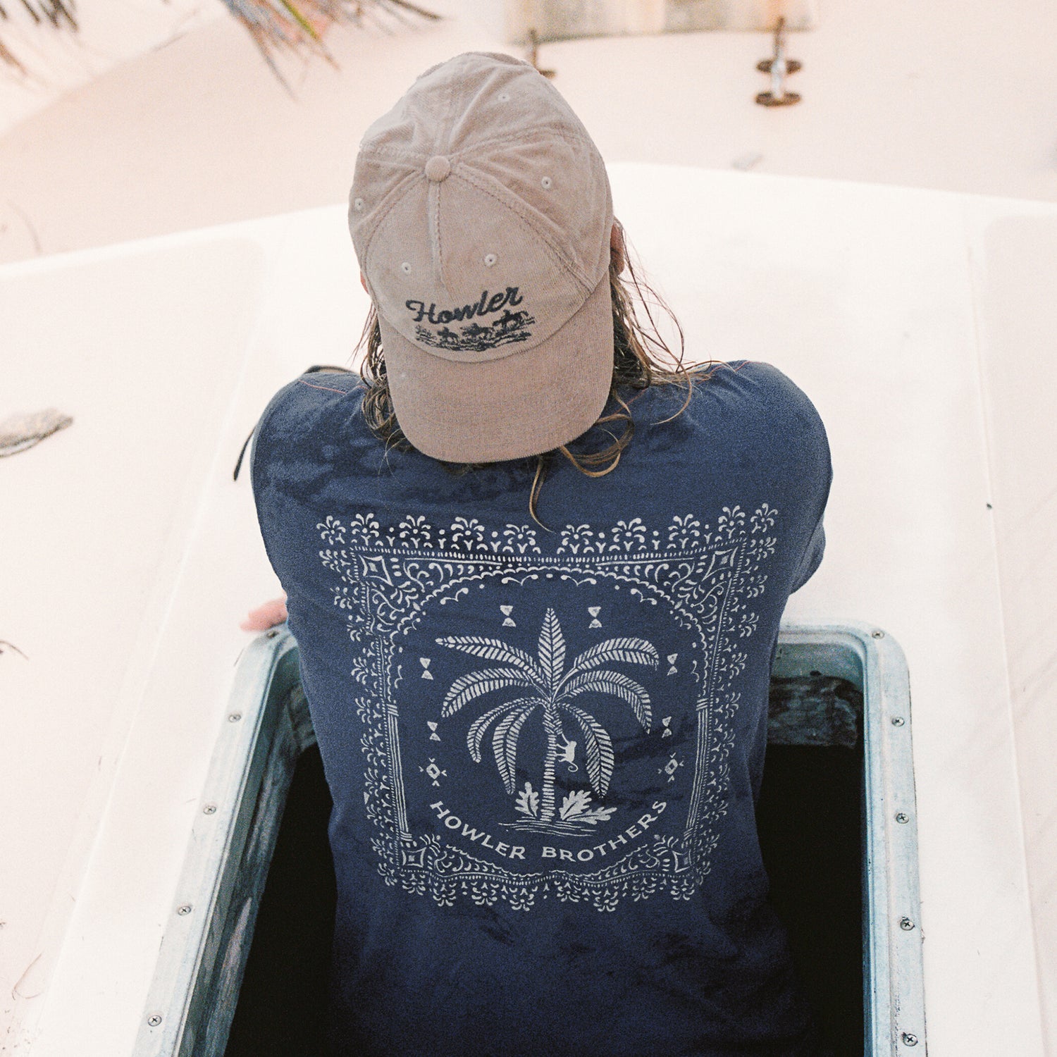 Palmetto Print Cotton T-Shirt - Key Largo